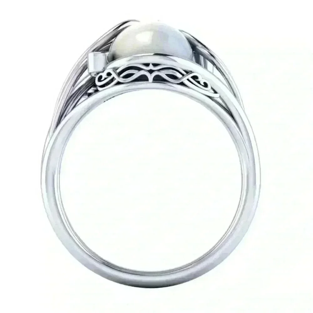 New Sterling Silver Blue Sapphire & Moonstone Ring - Picture 4 of 5